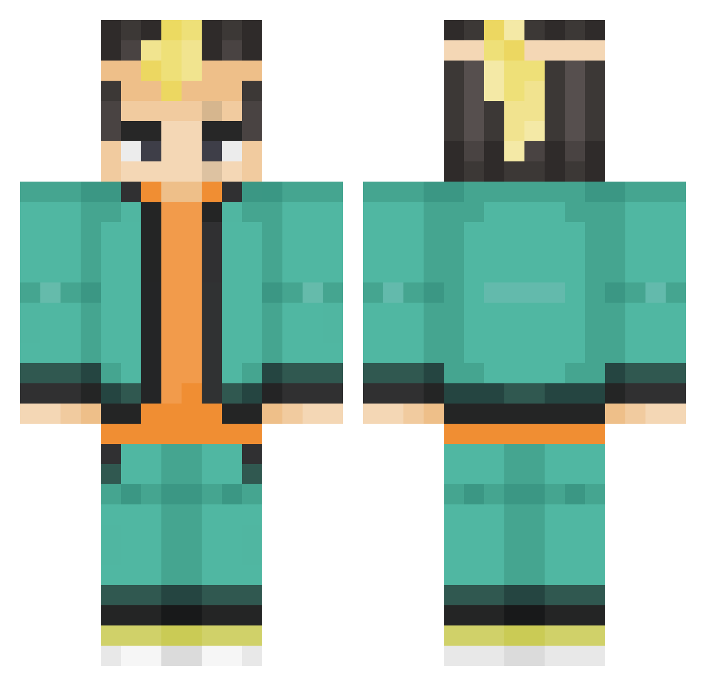 AkoDanielChan123 Minecraft skin, front and back view