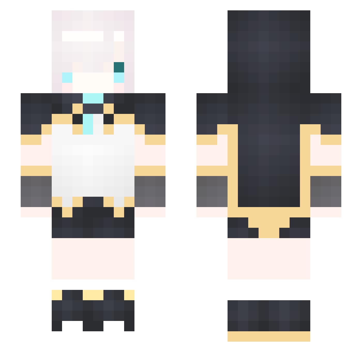 NeRuNe03 Minecraft skin, front and back view