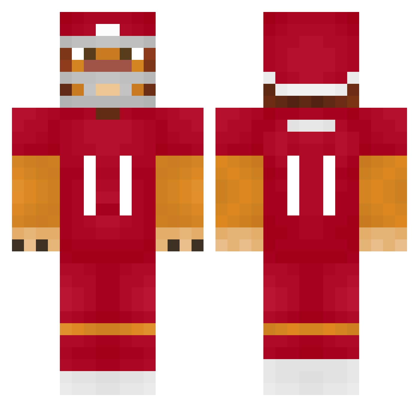 Misdo Minecraft skin, front and back view