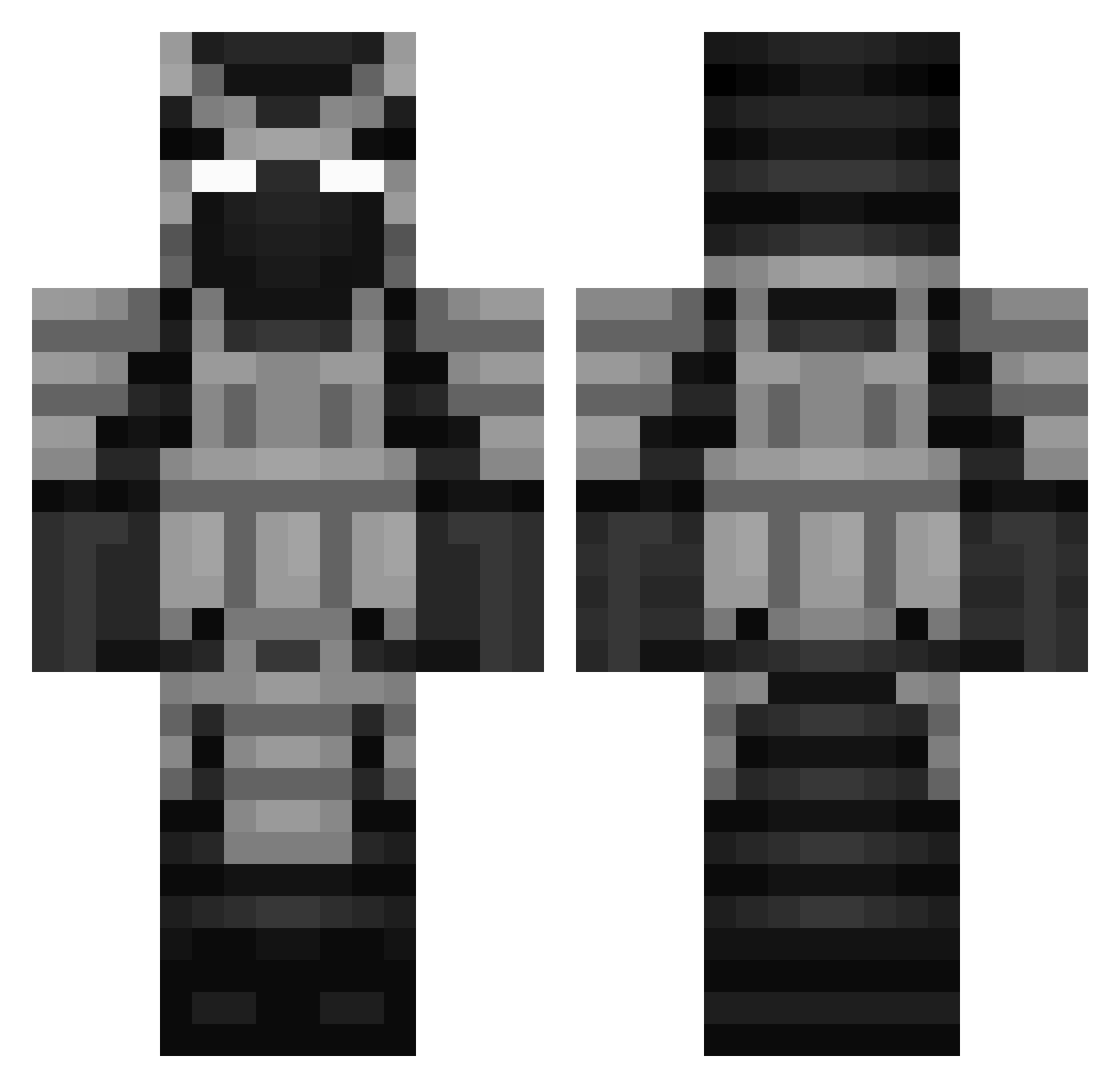 ALIcX627m Minecraft skin, front and back view