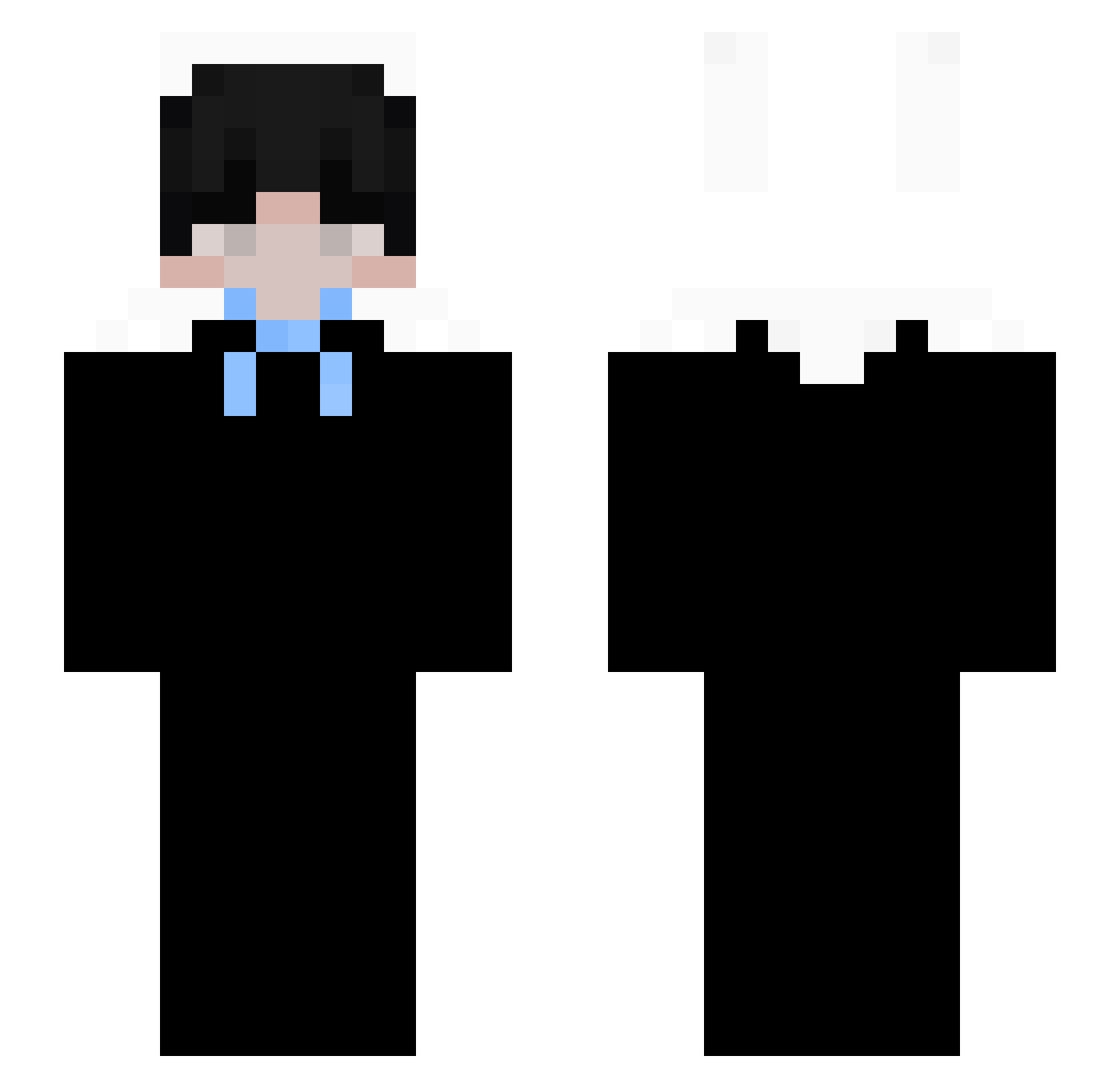 Audy Minecraft skin, front and back view
