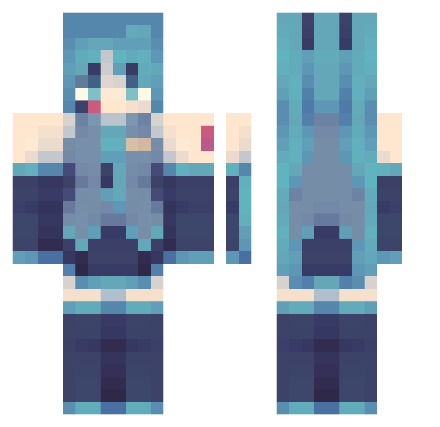 THEJUAN55 Minecraft skin, front and back view