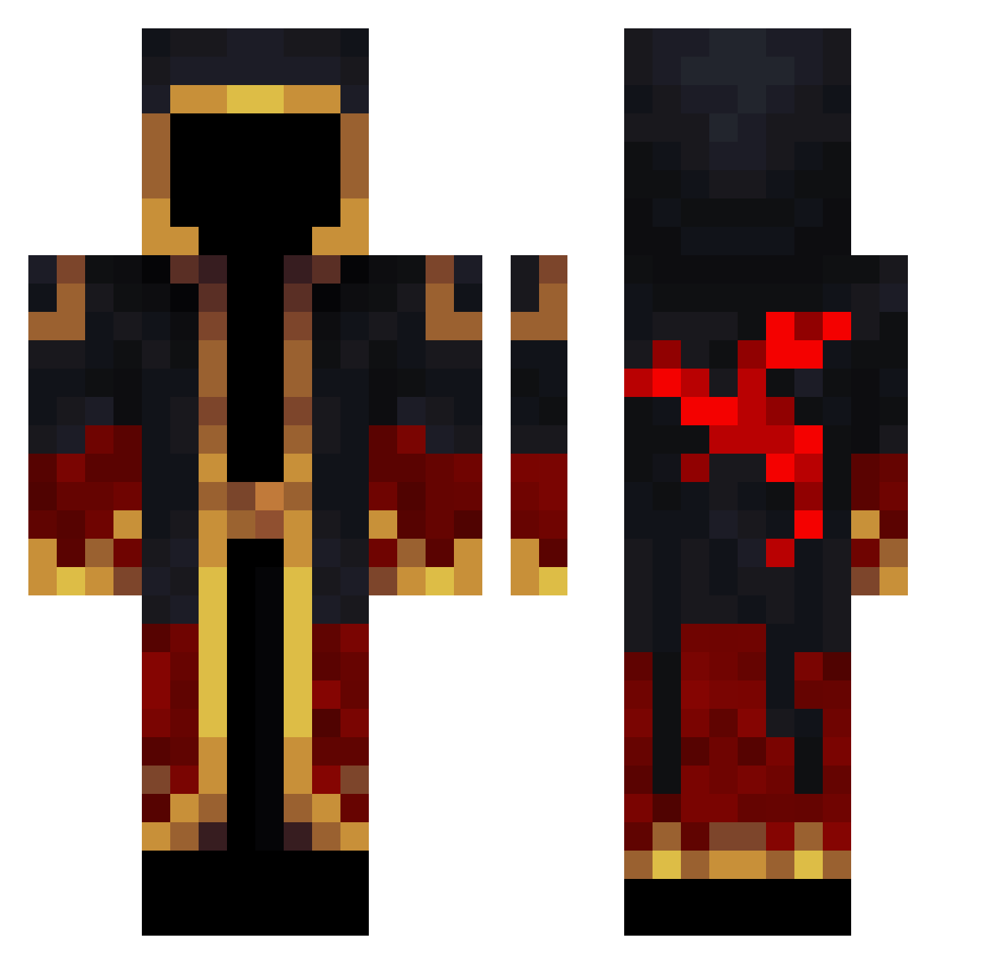 Jinneson Minecraft skin, front and back view