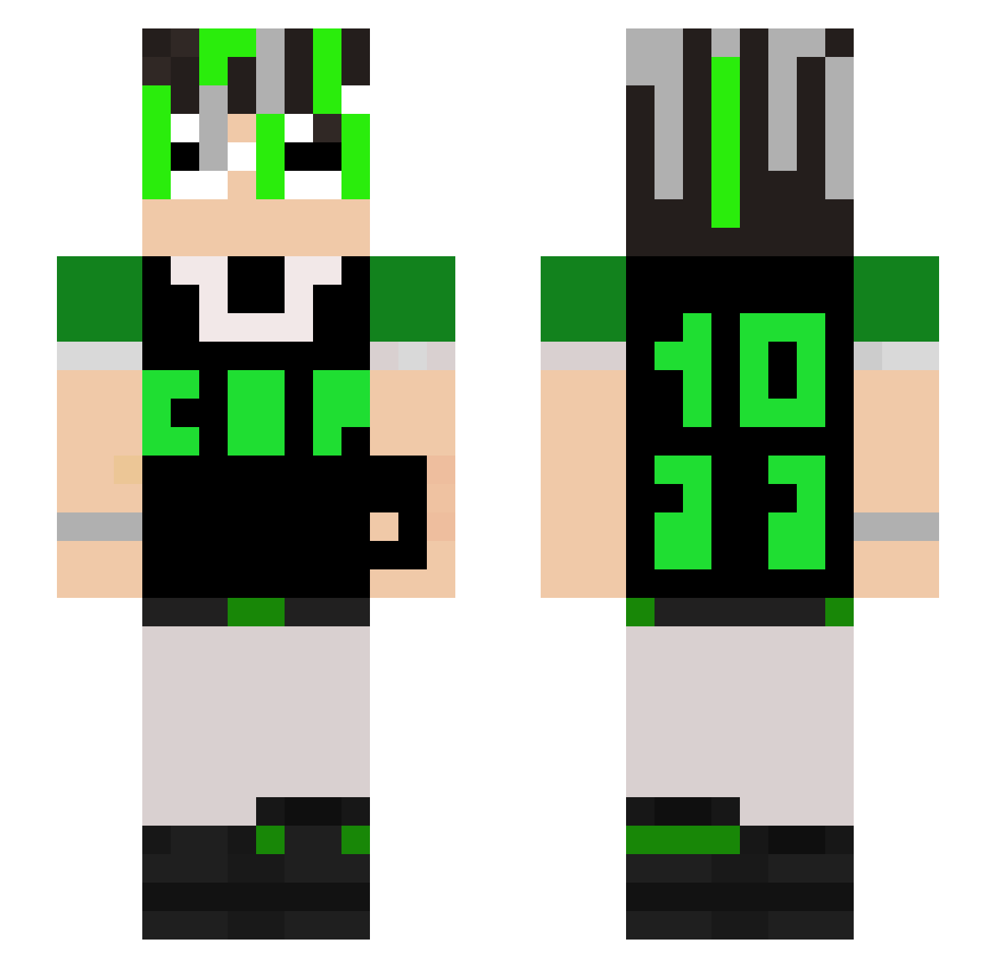 Ski_baby Minecraft skin, front and back view