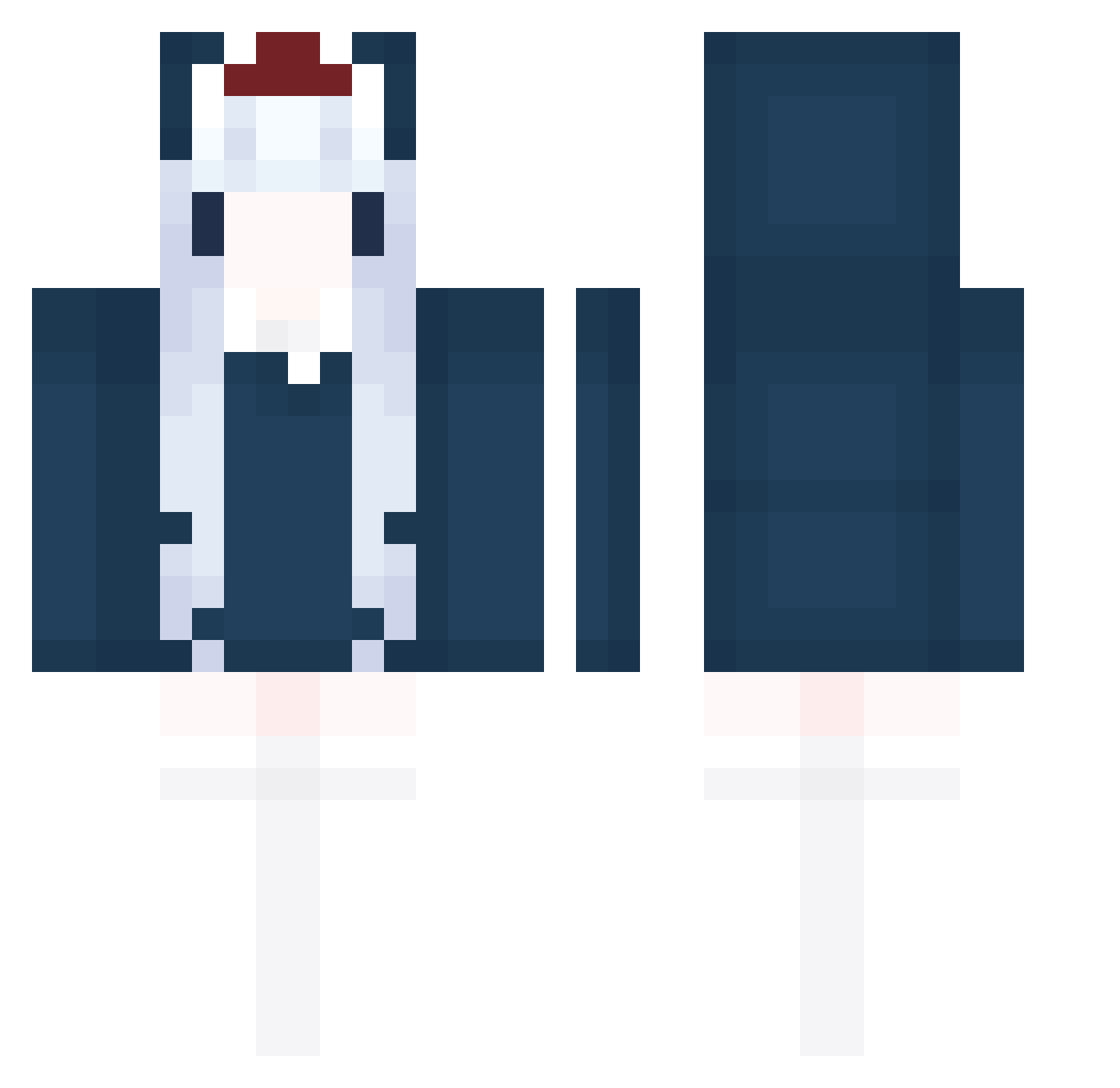 zumbao Minecraft skin, front and back view