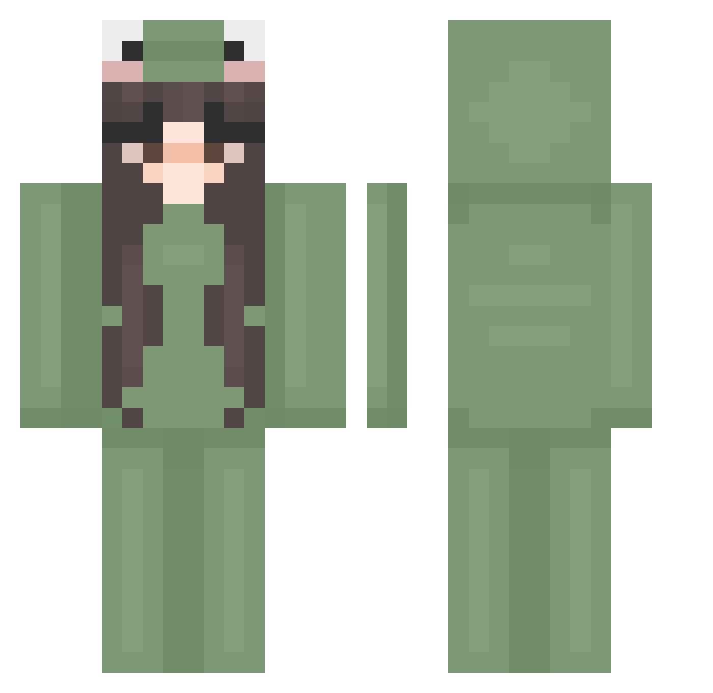 frog0428 Minecraft skin, front and back view