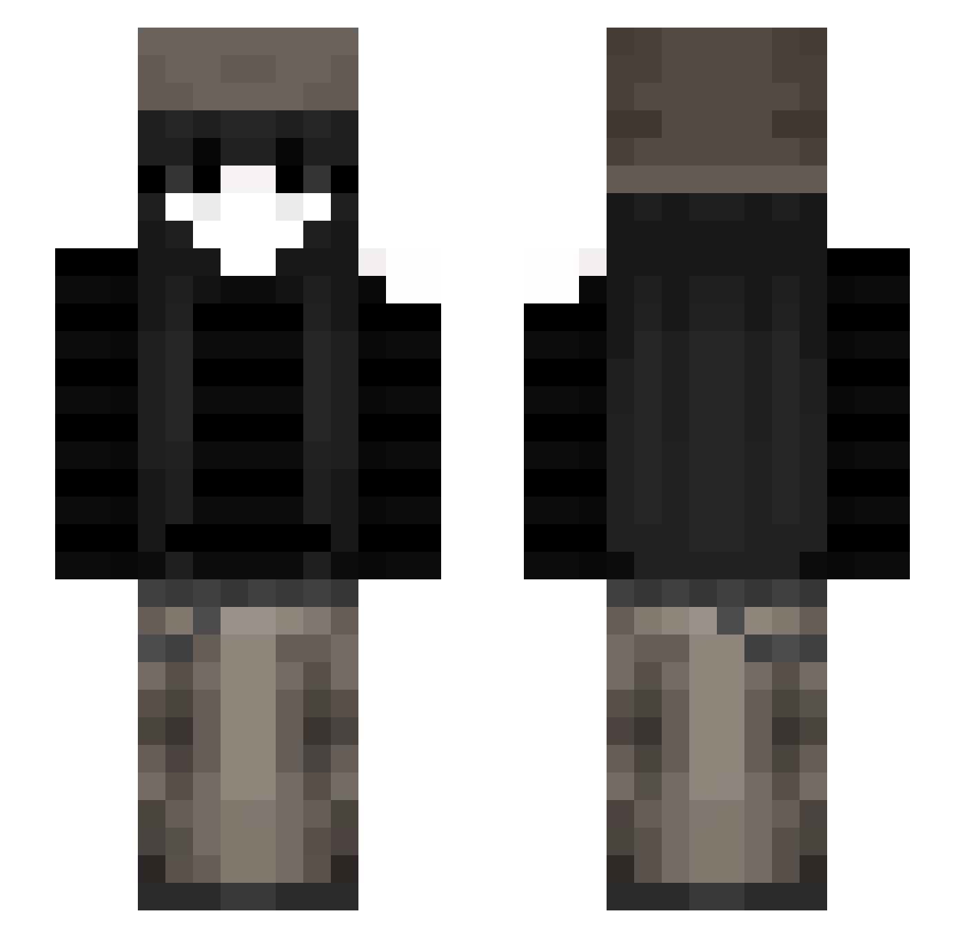 MintChipbqby Minecraft skin, front and back view