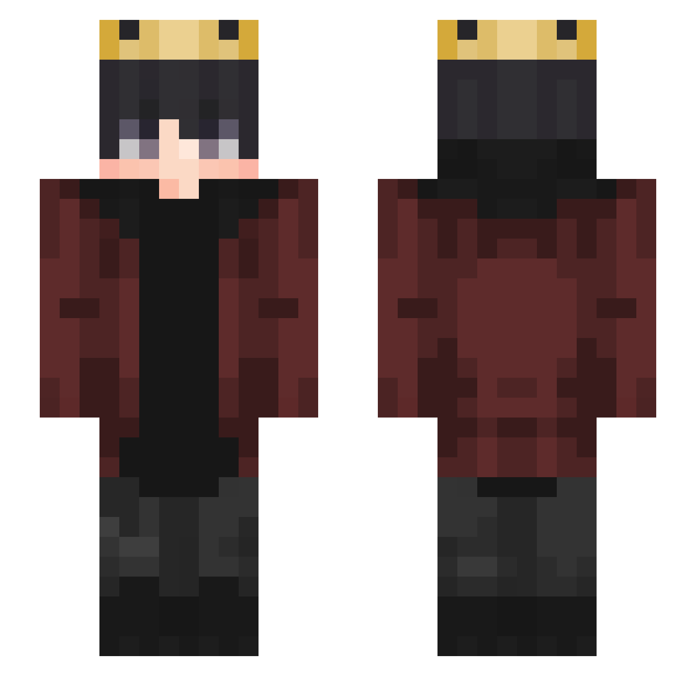 S4YIZ Minecraft skin, front and back view