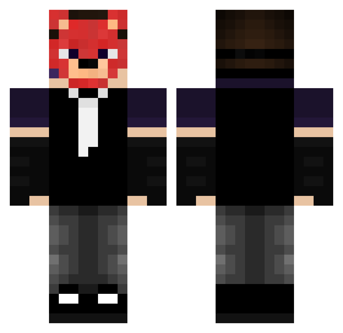 ChrisX_ Minecraft skin, front and back view