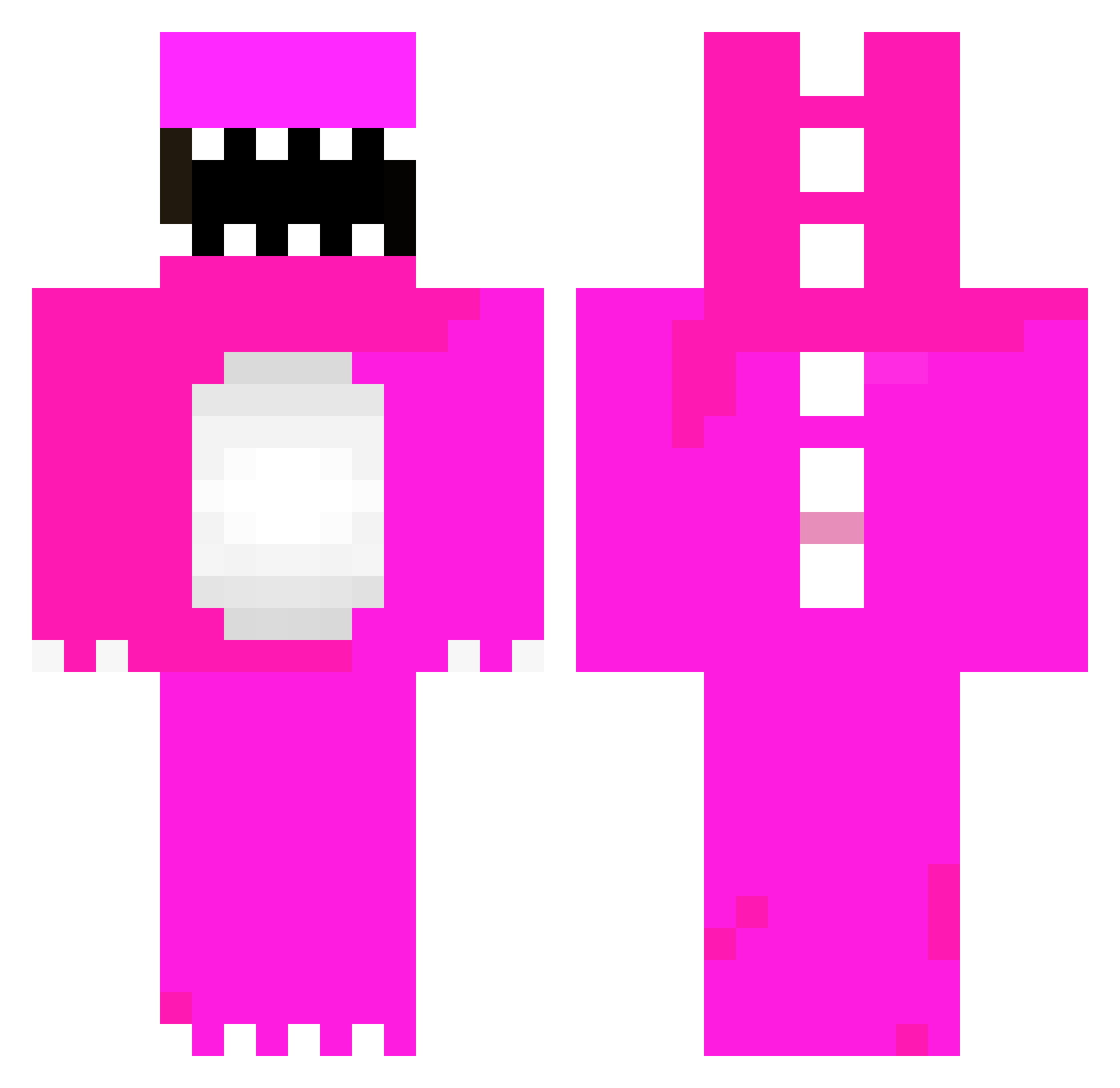 MagicDinosaure Minecraft skin, front and back view