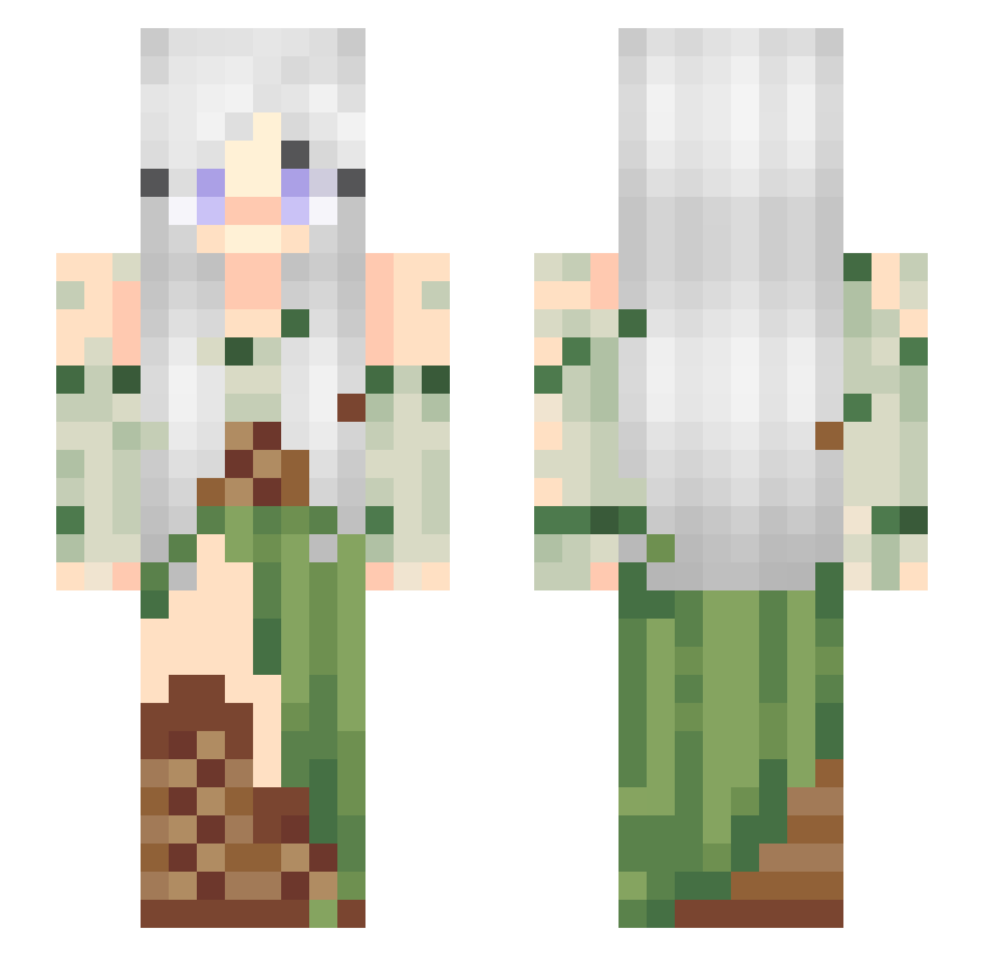 BlondieBluz6115 Minecraft skin, front and back view
