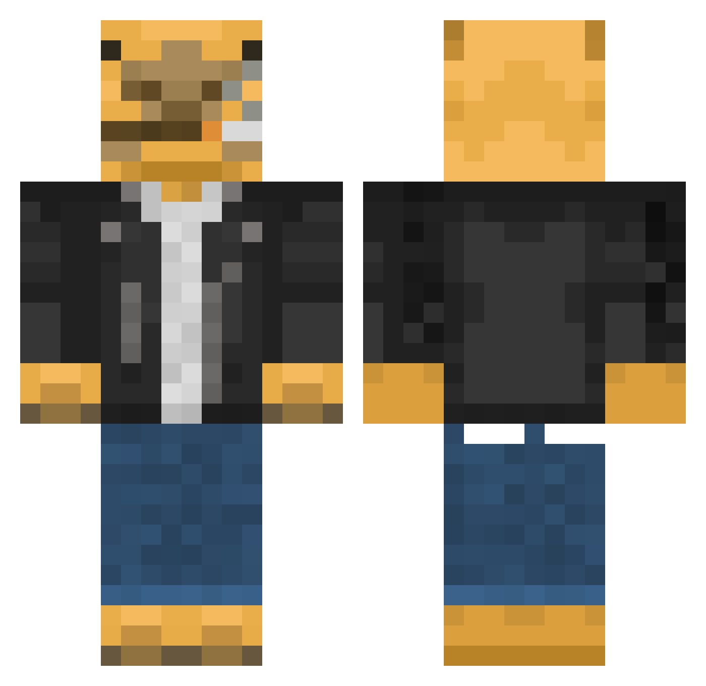 Mad4Bacon Minecraft skin, front and back view