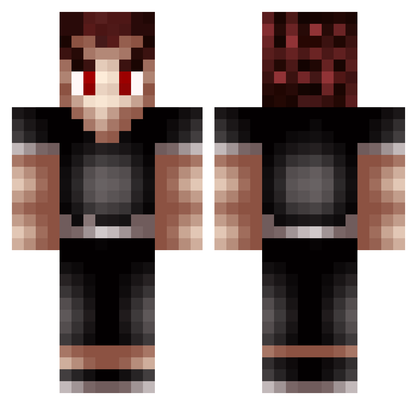 sat5uma Minecraft skin, front and back view