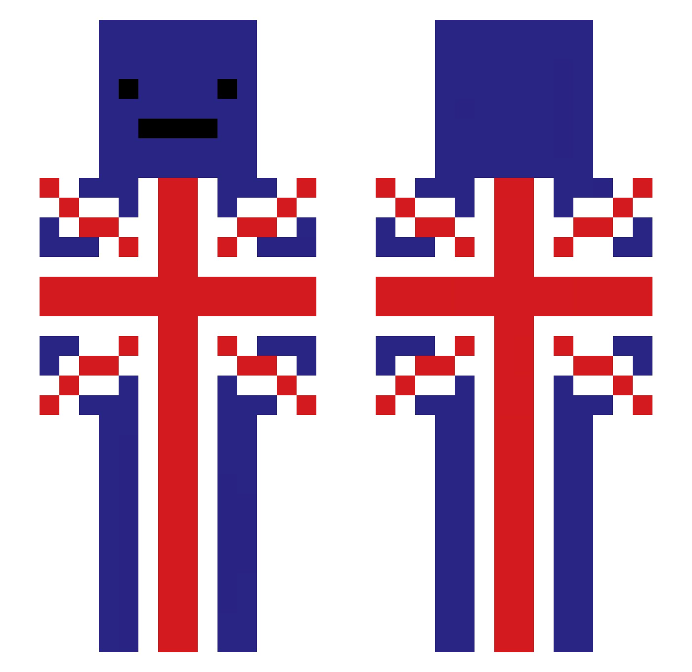 Harryyy Minecraft skin, front and back view