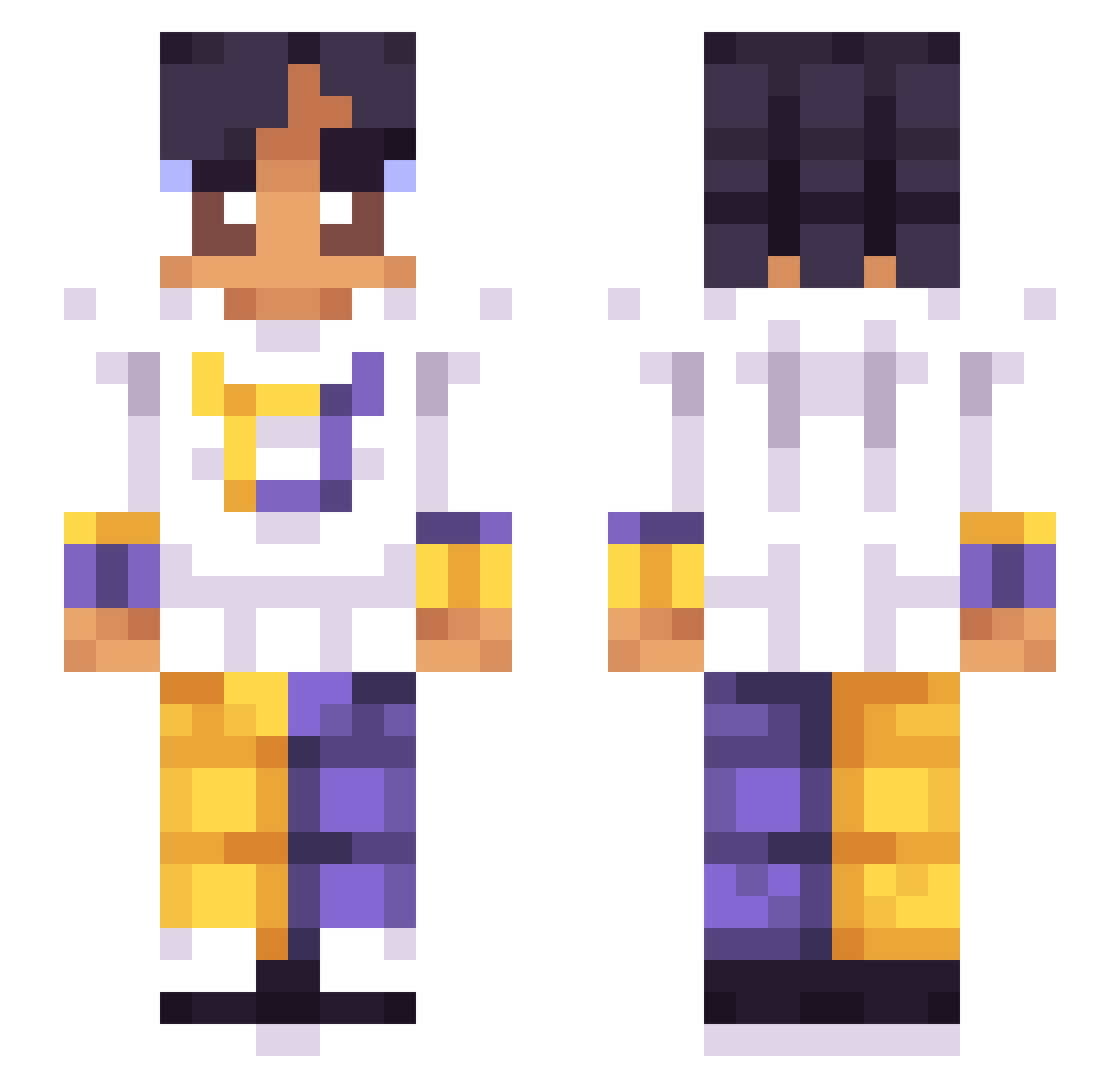 HoulIsAlive Minecraft skin, front and back view