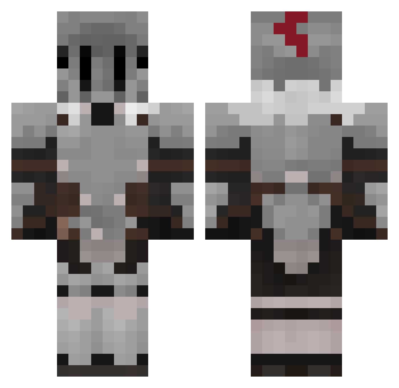 Screenyy Minecraft skin, front and back view