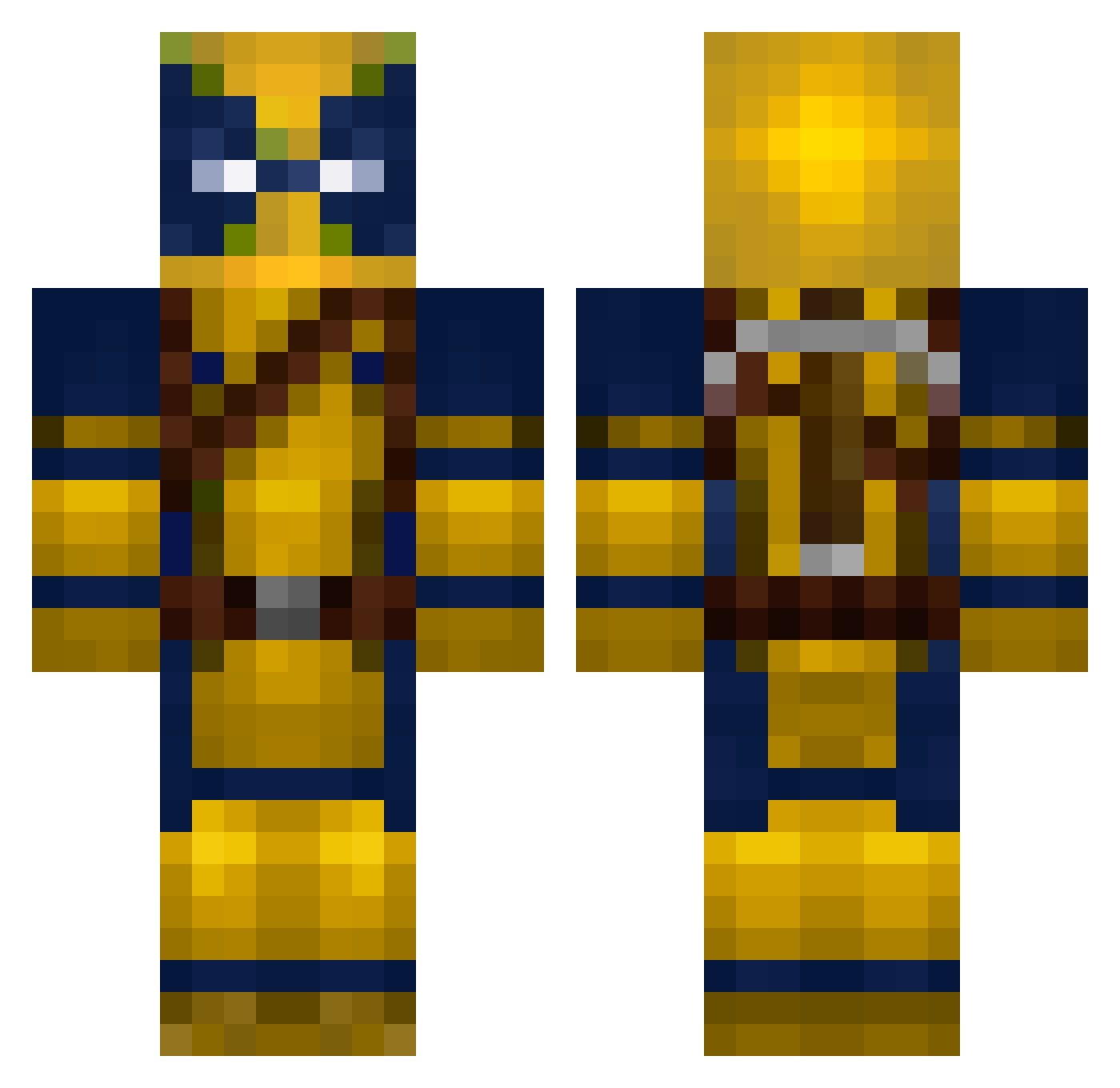 Sancheet Minecraft skin, front and back view