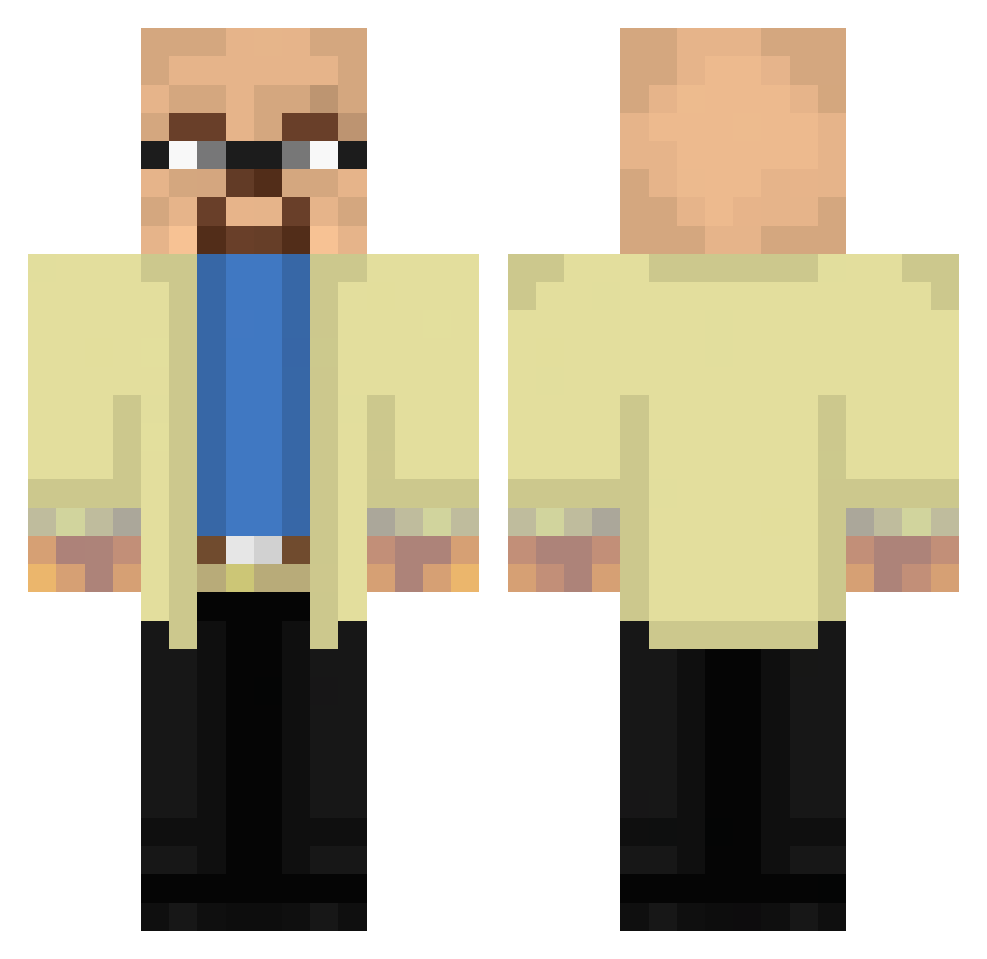 itsKameLeon09 Minecraft skin, front and back view