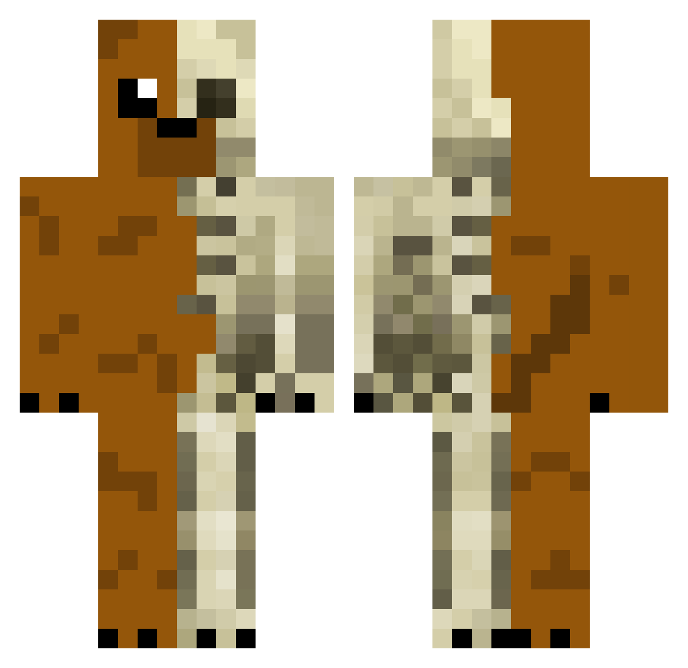 Phantom_Taken Minecraft skin, front and back view