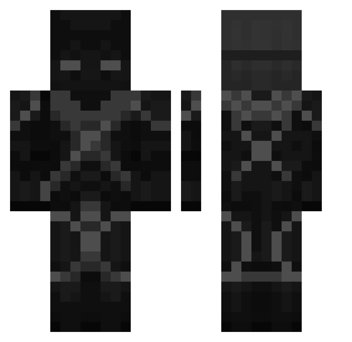 NetherEnderCP Minecraft skin, front and back view