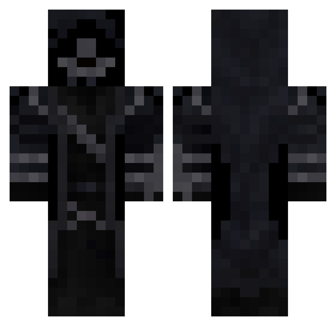 Black_Spike Minecraft skin, front and back view