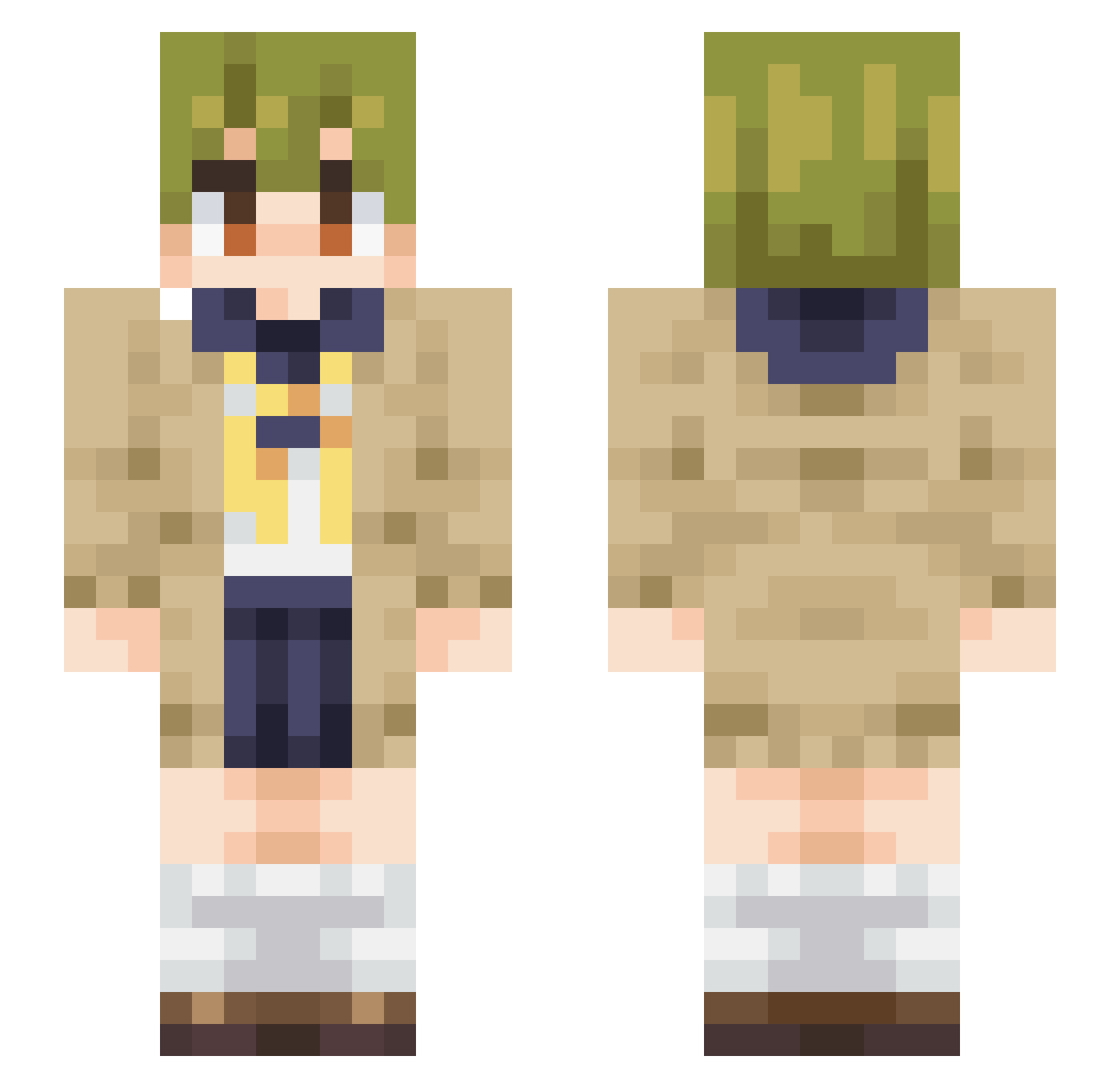 GRNTEA_198 Minecraft skin, front and back view