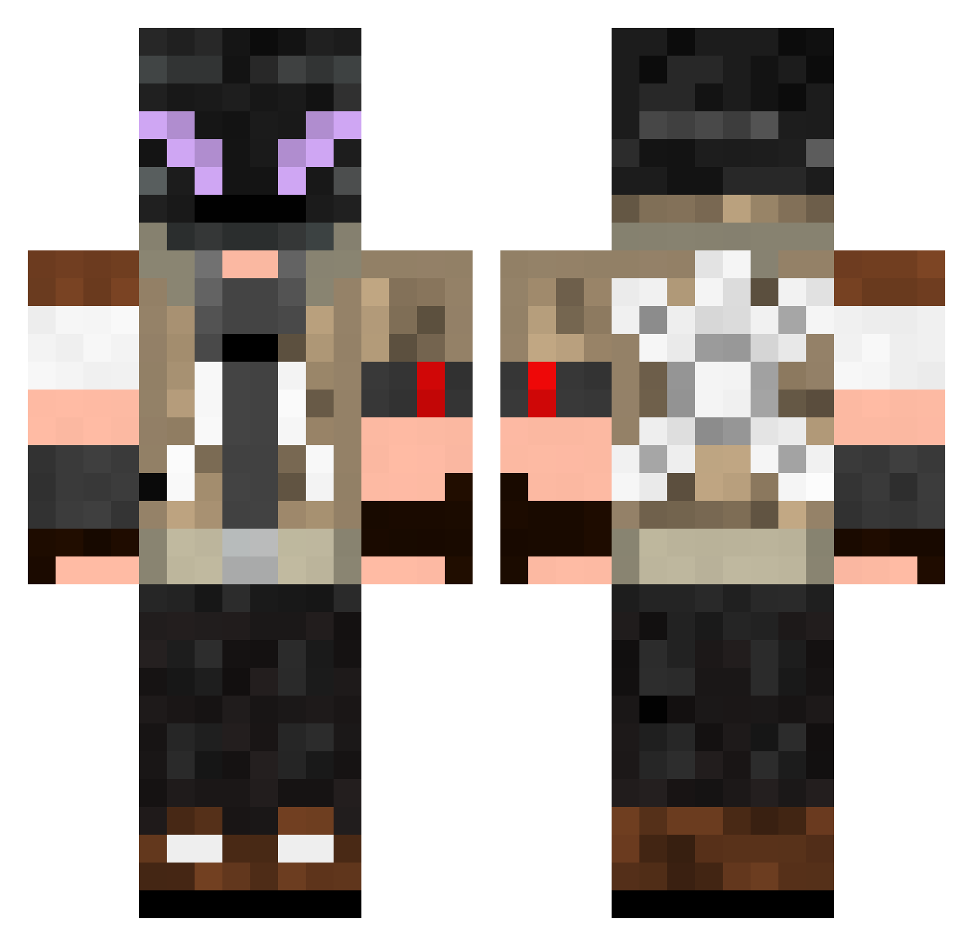 Ozdgri Minecraft skin, front and back view