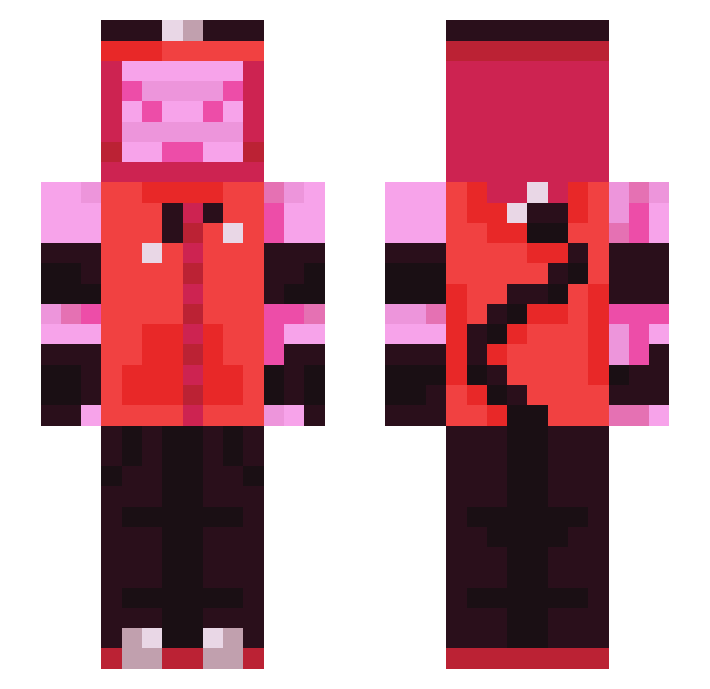 JBlaze90 Minecraft skin, front and back view
