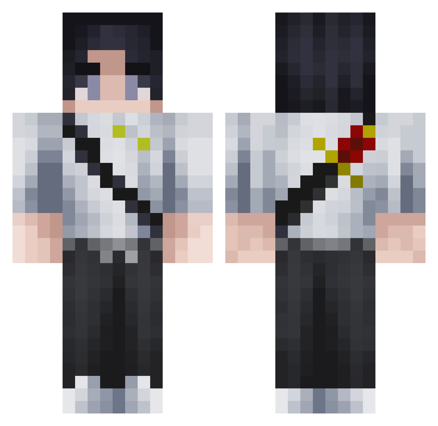 cloneXplayer Minecraft skin, front and back view