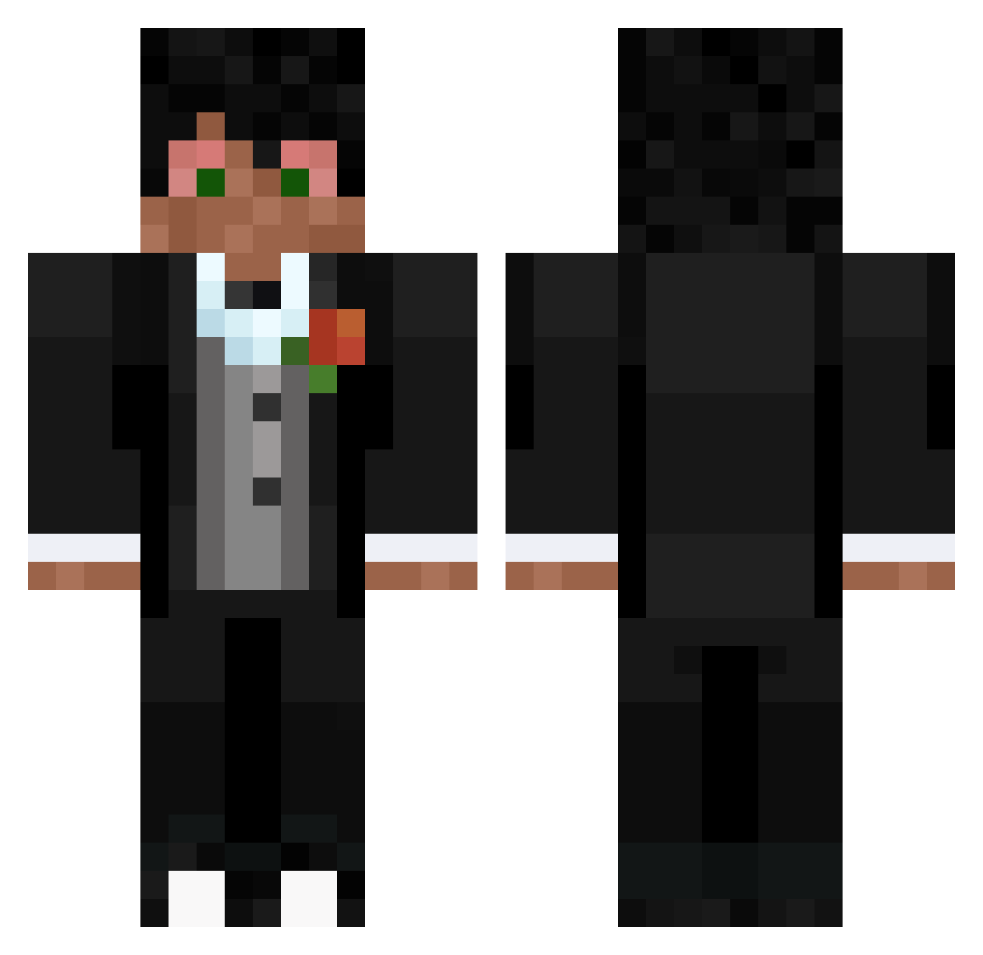 ItzAlbi_420 Minecraft skin, front and back view
