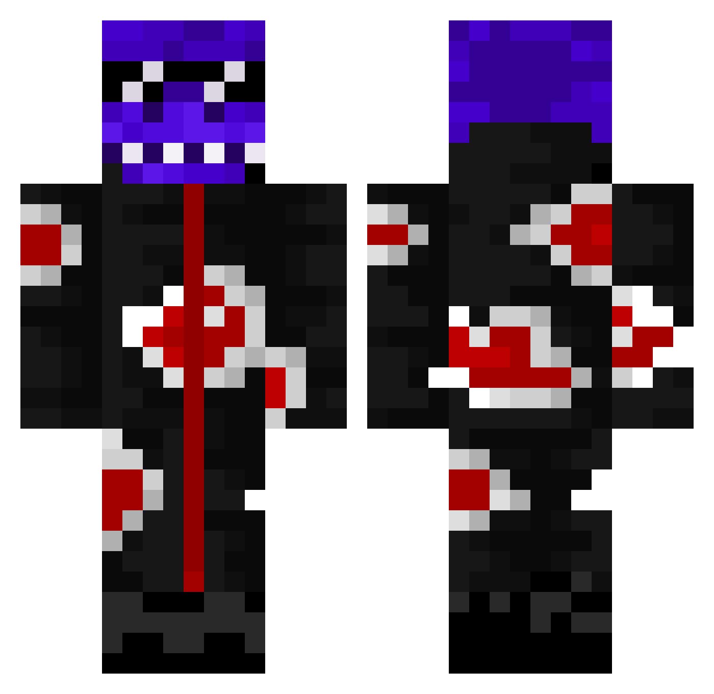 Mr_DinoRX Minecraft skin, front and back view