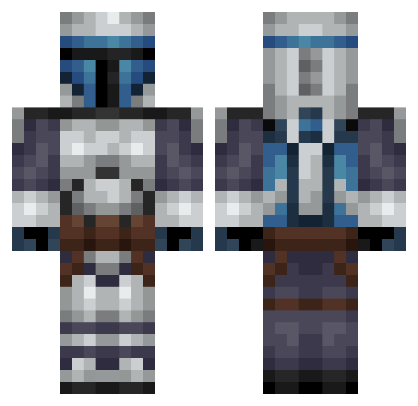 luftmatratze1290 Minecraft skin, front and back view