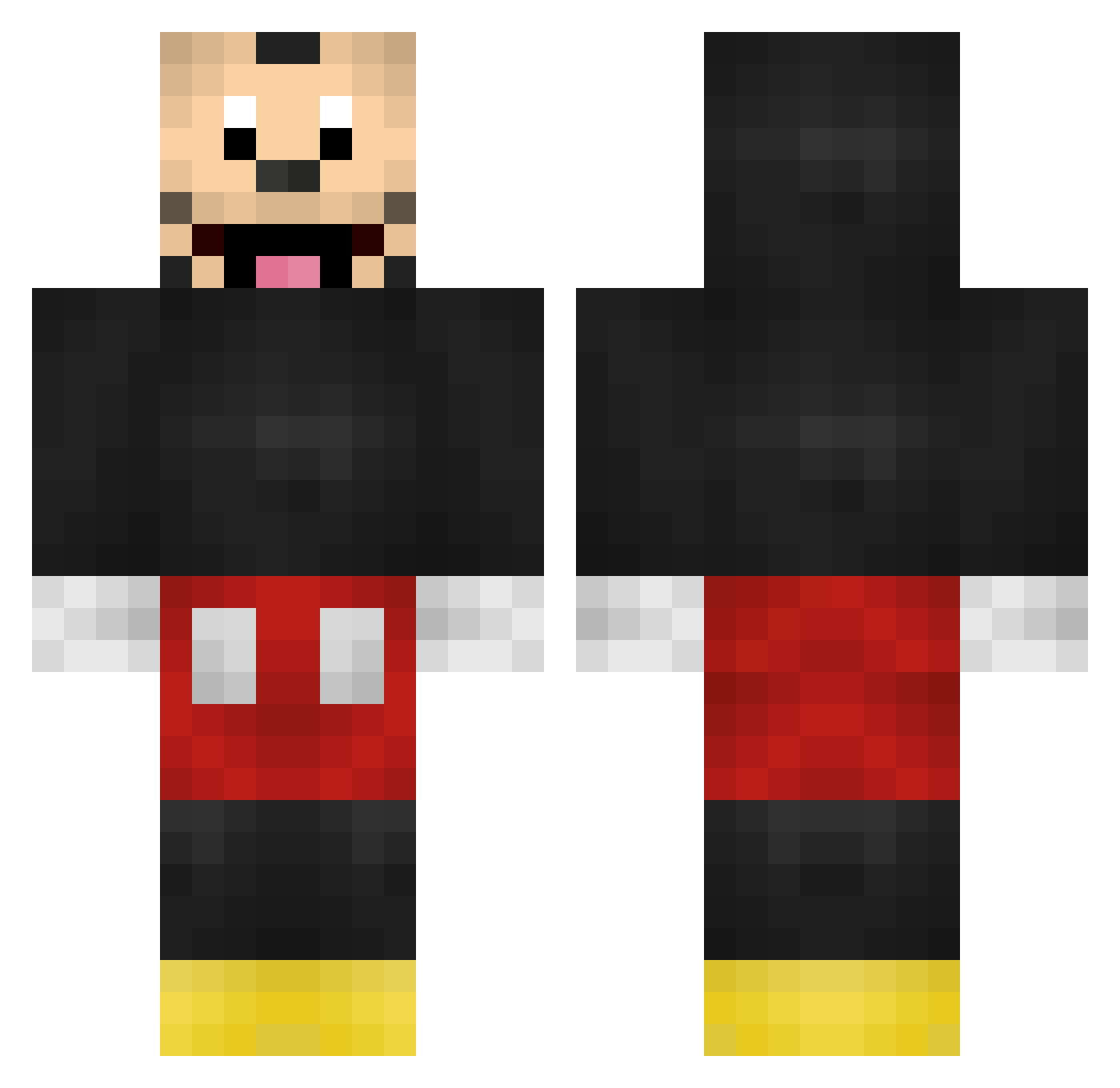 anywhale Minecraft skin, front and back view