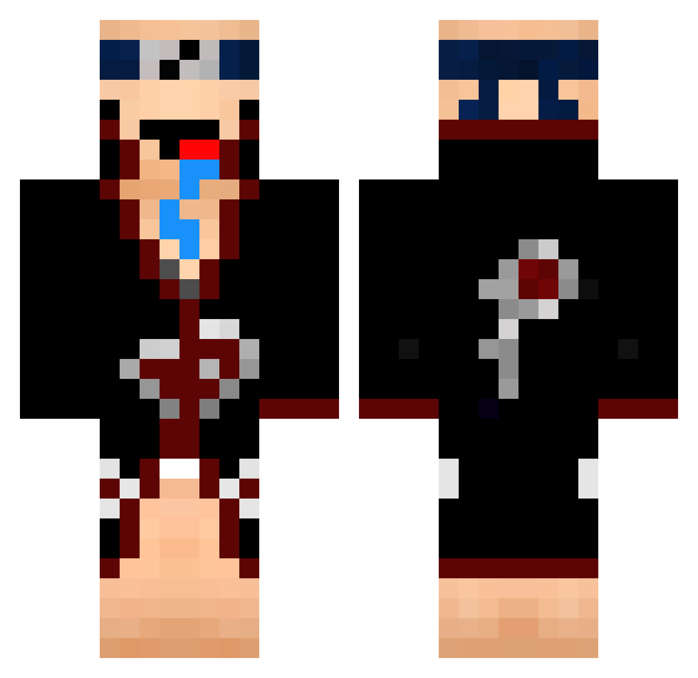 MANDRAKE1 Minecraft skin, front and back view