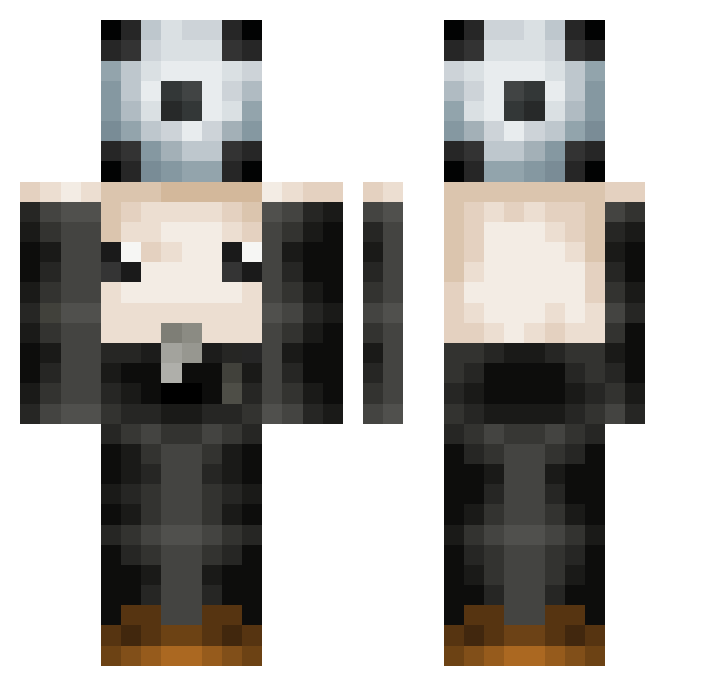 TakaSPFC Minecraft skin, front and back view
