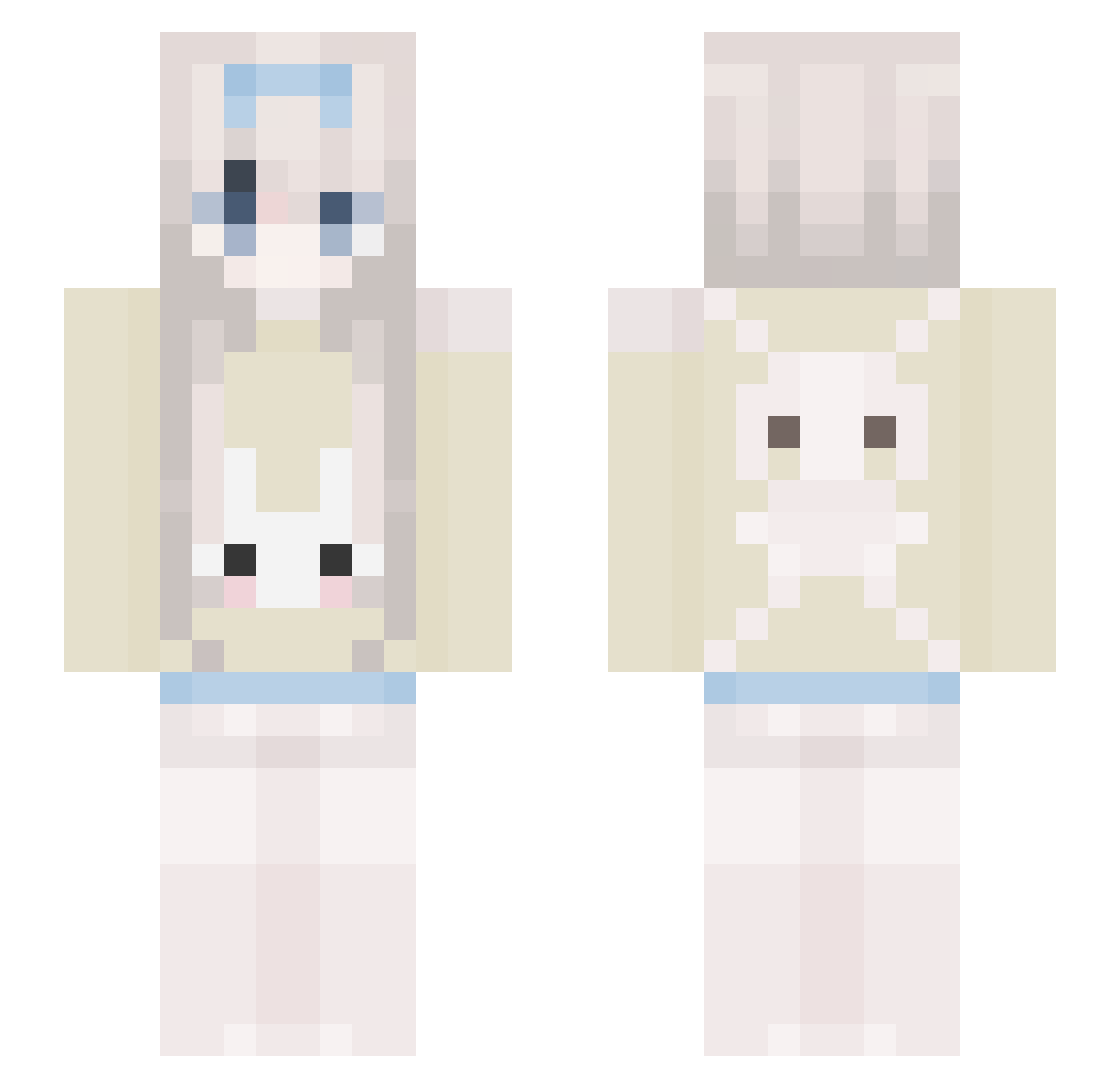 PALUIU Minecraft skin, front and back view