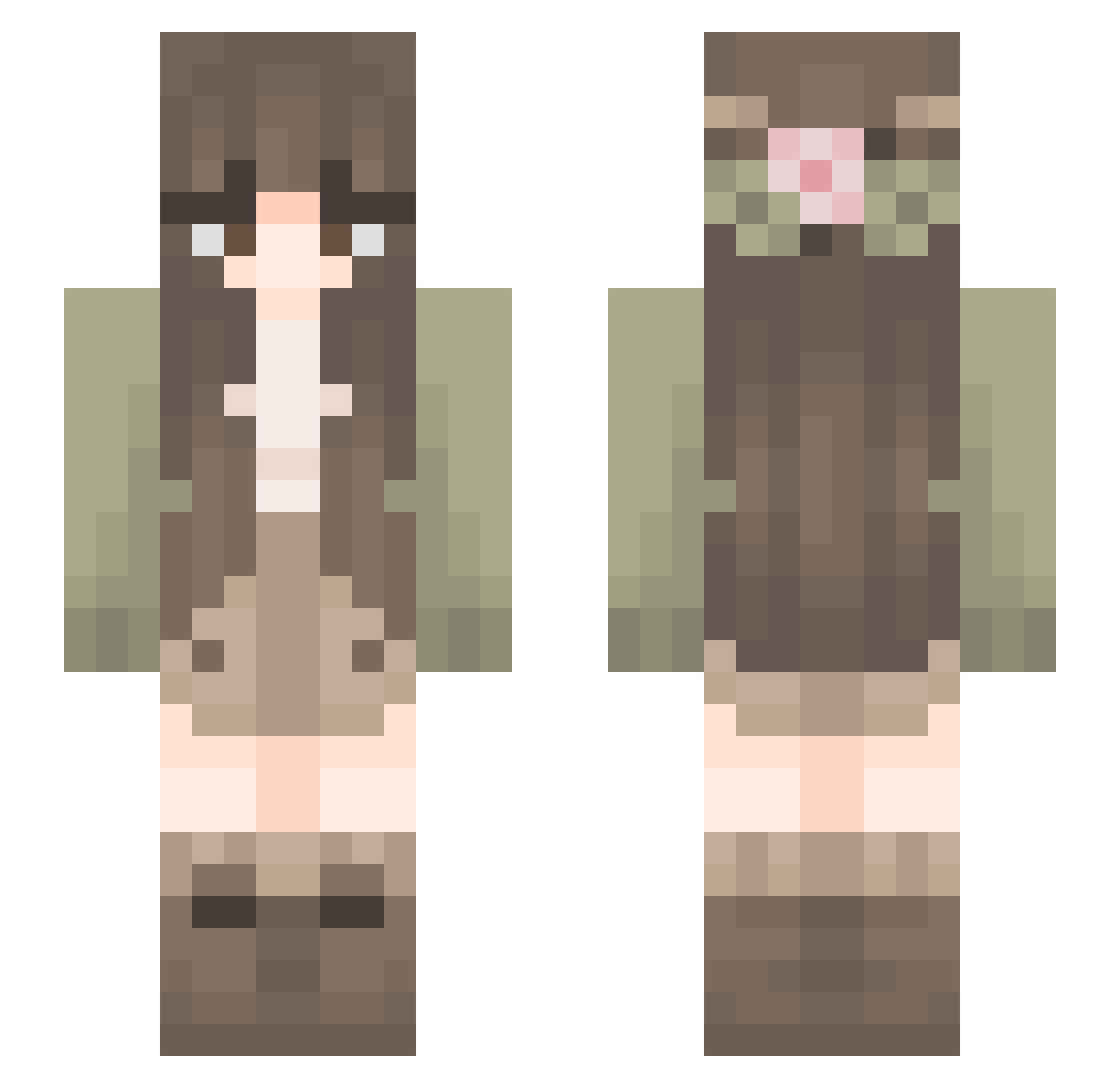 mxarz Minecraft skin, front and back view