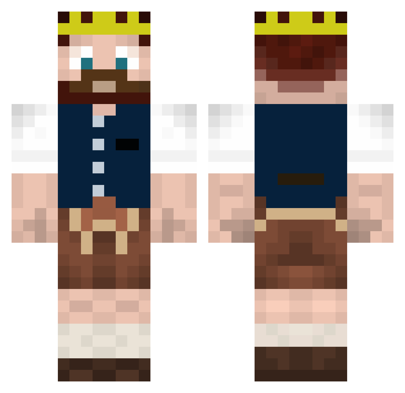 HacklJoe Minecraft skin, front and back view