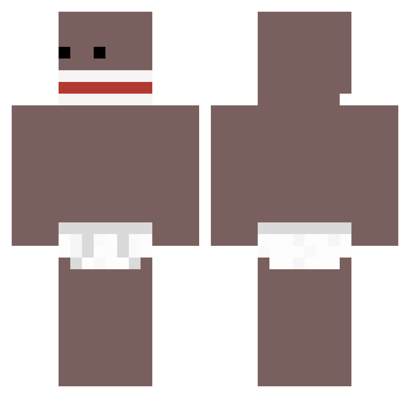 Powergo200 Minecraft skin, front and back view