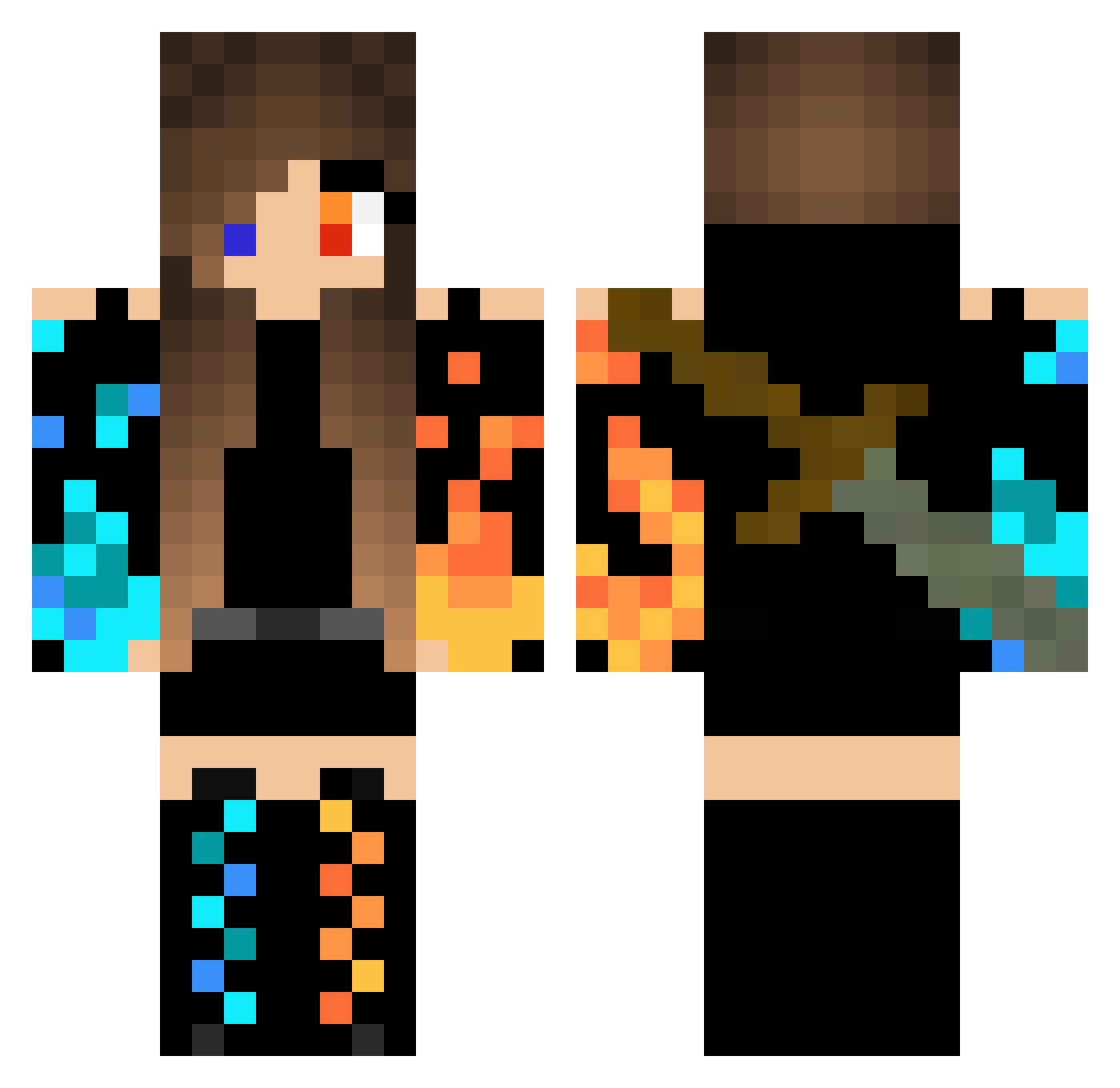 Wolf_Queen38 Minecraft skin, front and back view