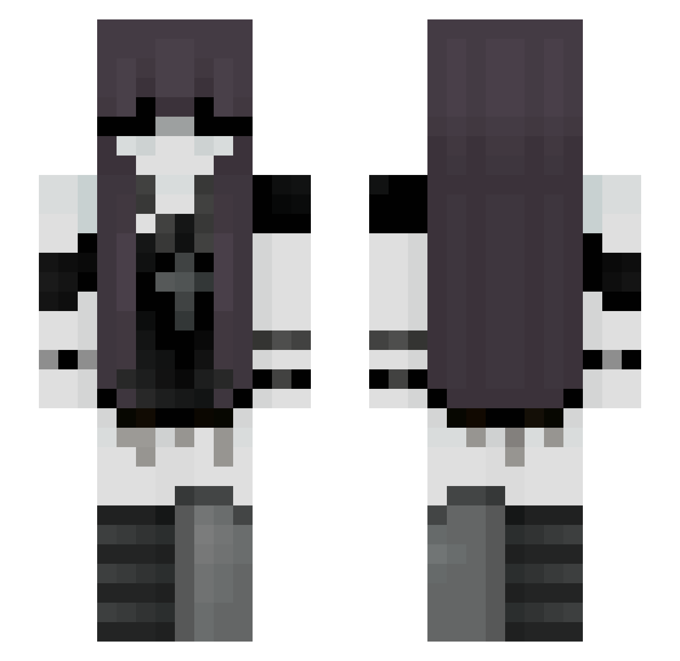 Martyna484 Minecraft skin, front and back view