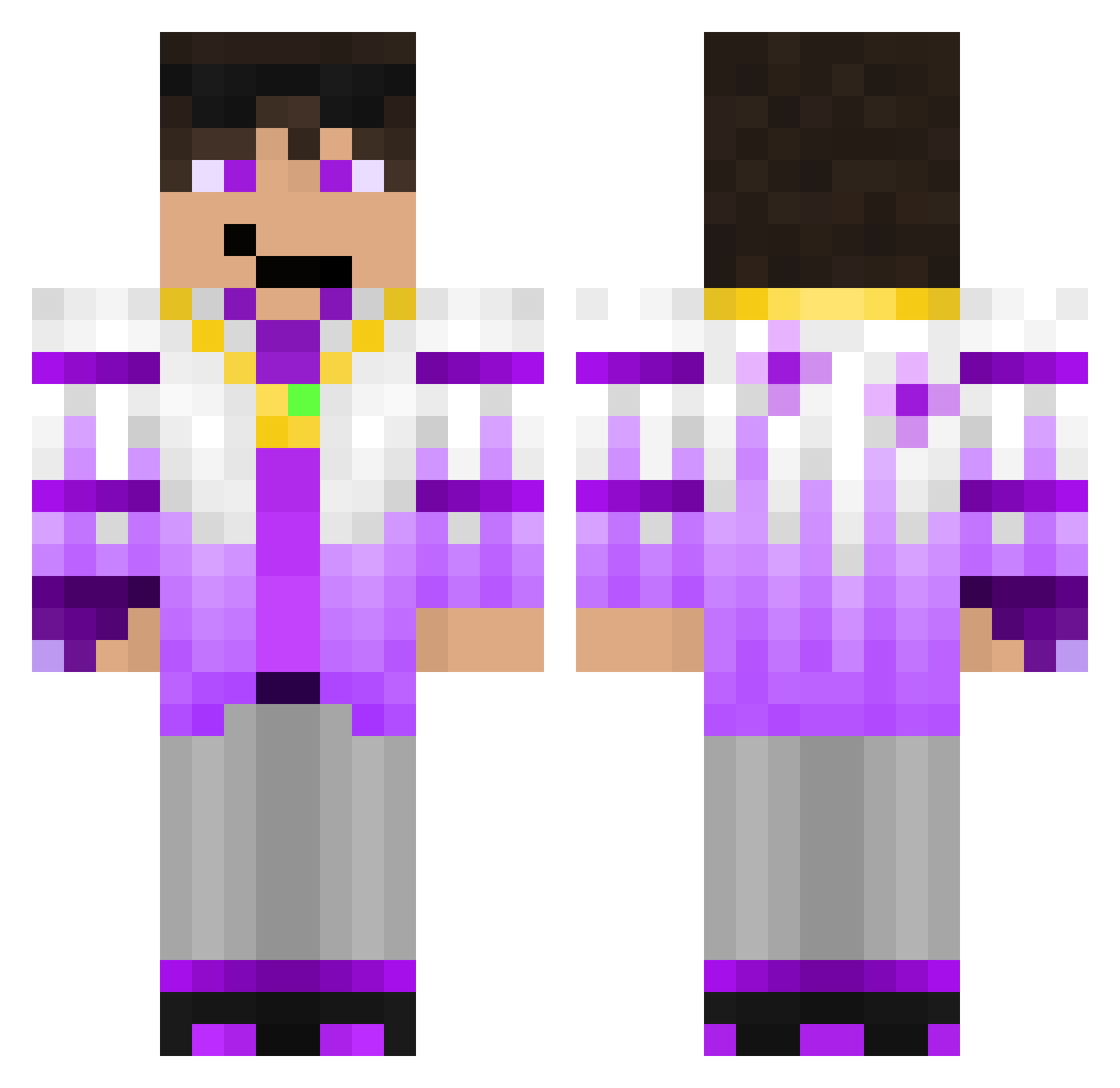 AngryLove754 Minecraft skin, front and back view