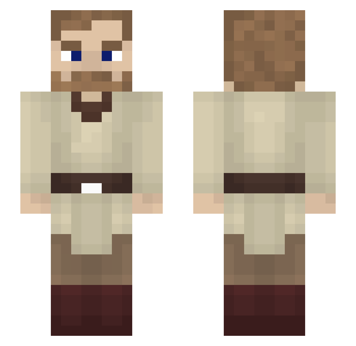 MrPuppyGaming Minecraft skin, front and back view