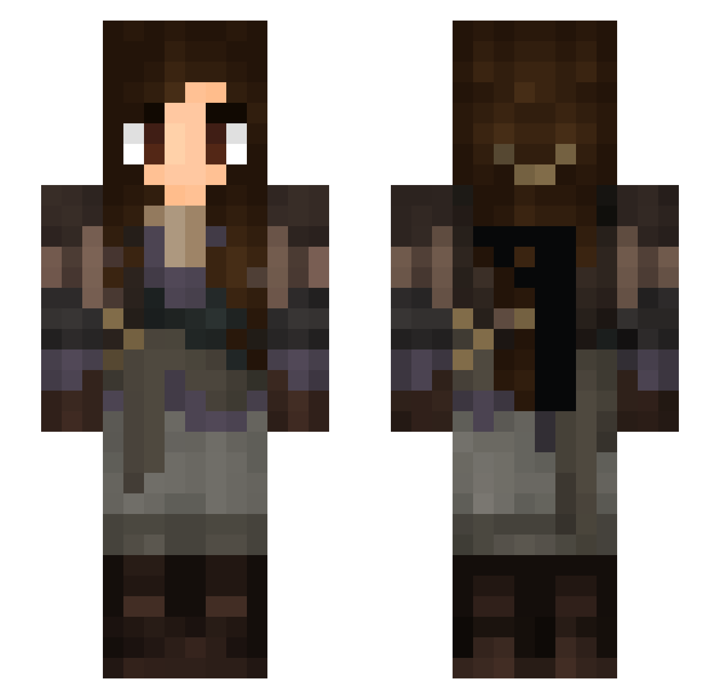 LegendaryToxic Minecraft skin, front and back view
