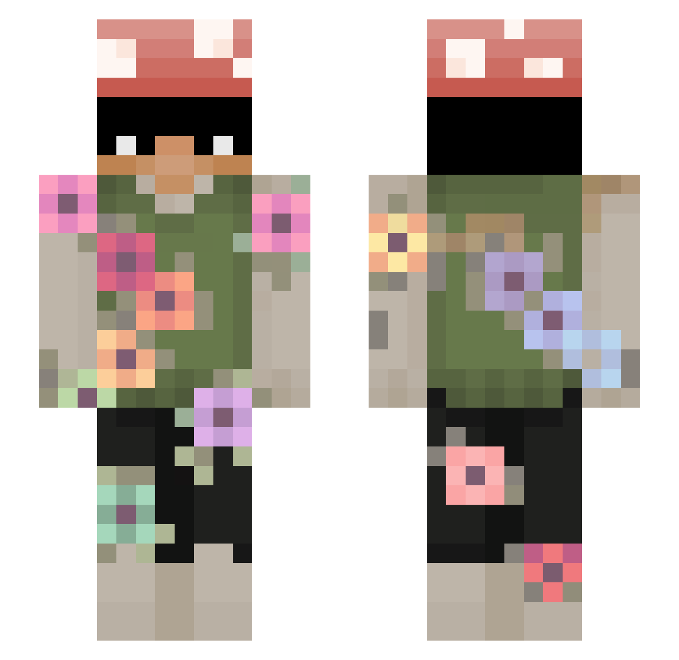 Jaykiann Minecraft skin, front and back view
