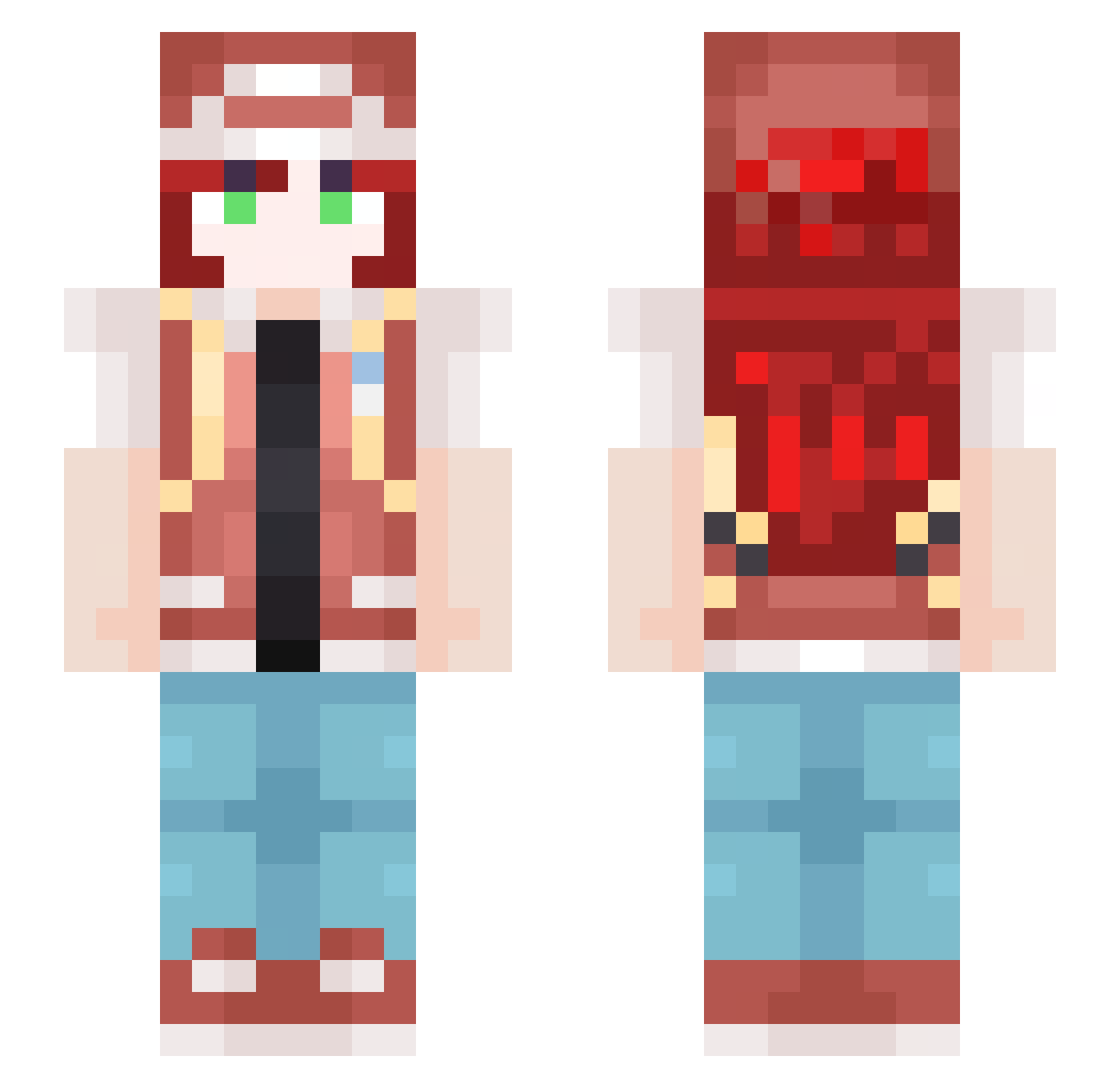TheAnnouncer_m Minecraft skin, front and back view