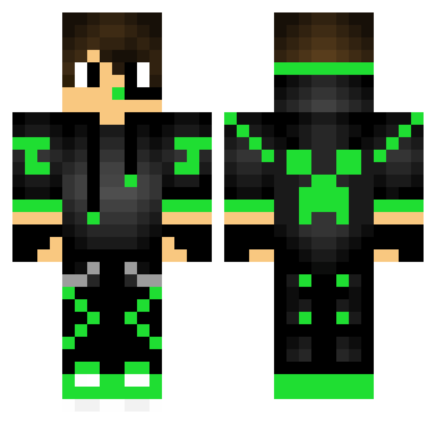 Lari07260 Minecraft skin, front and back view