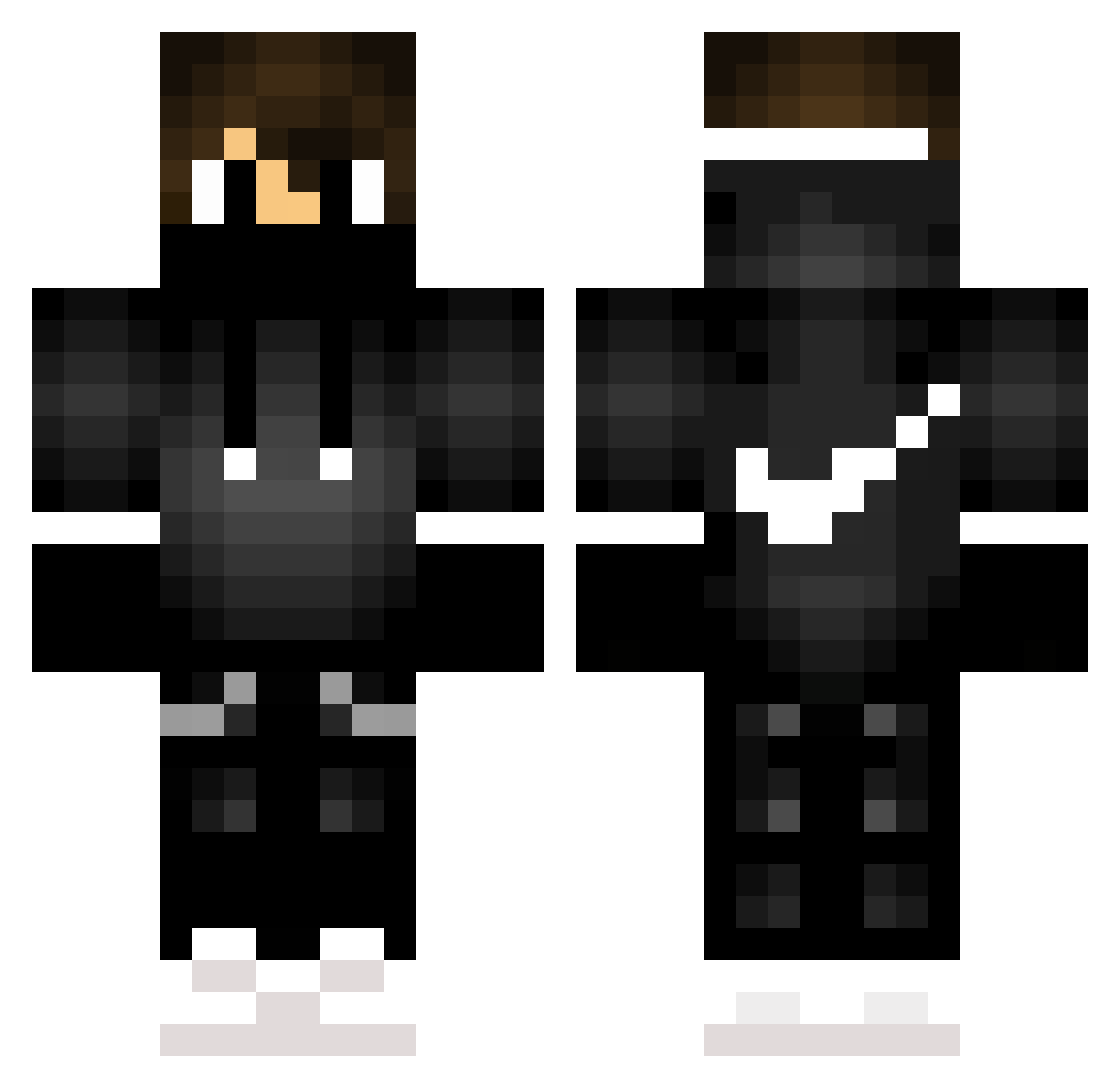 Darpen Minecraft skin, front and back view