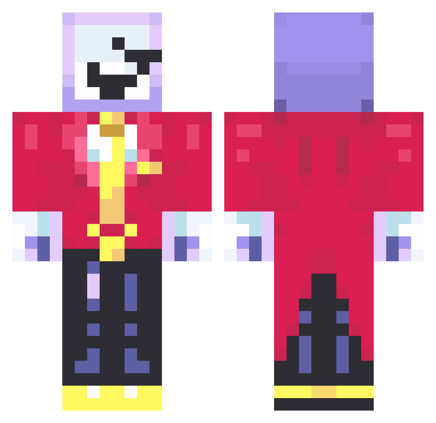 juanjo02 Minecraft skin, front and back view