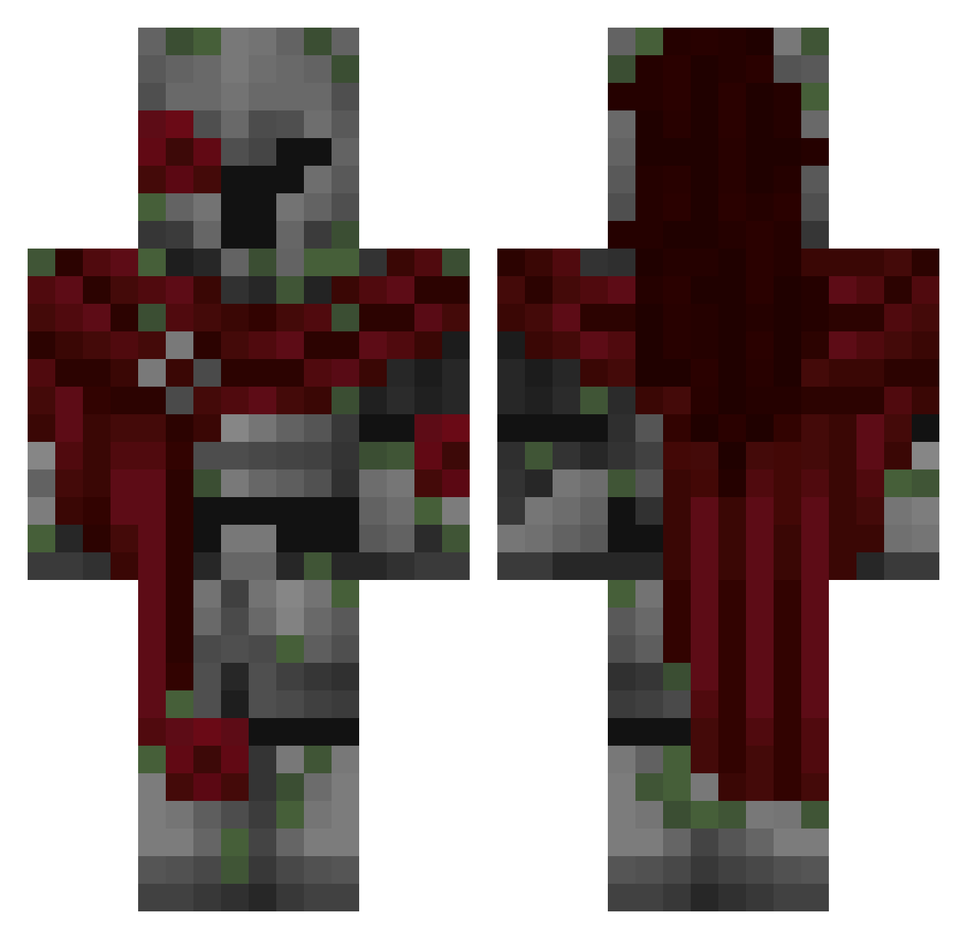 K_GLaD Minecraft skin, front and back view